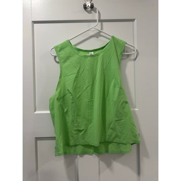 Lululemon Swift Ventilated Running Tank Scream Green Light SCGL Size 12 - Picture 1 of 6